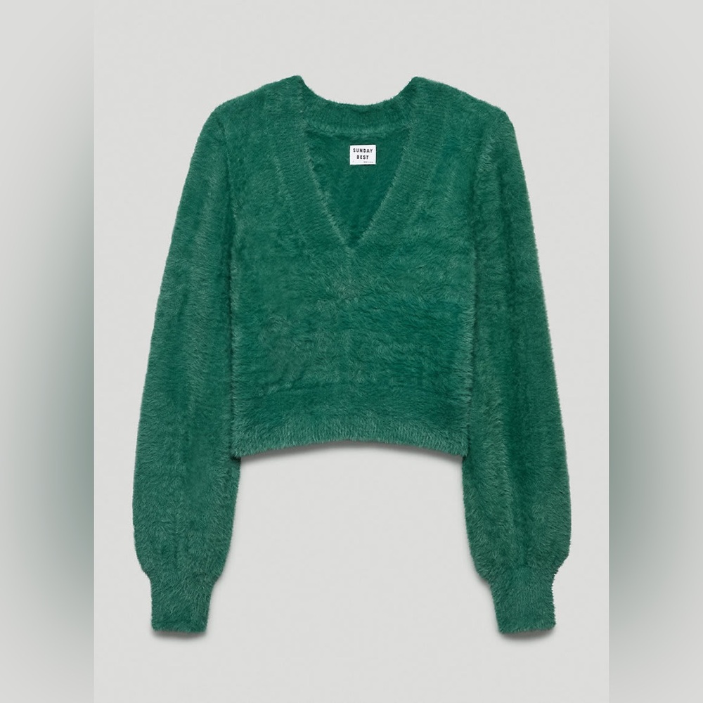 Aritzia Sunday Best Kitten V Neck Sweater